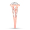 Thumbnail Image 3 of Now + Forever Diamond Engagement Ring 1 ct tw Princess & Round-cut 14K Two-Tone Gold