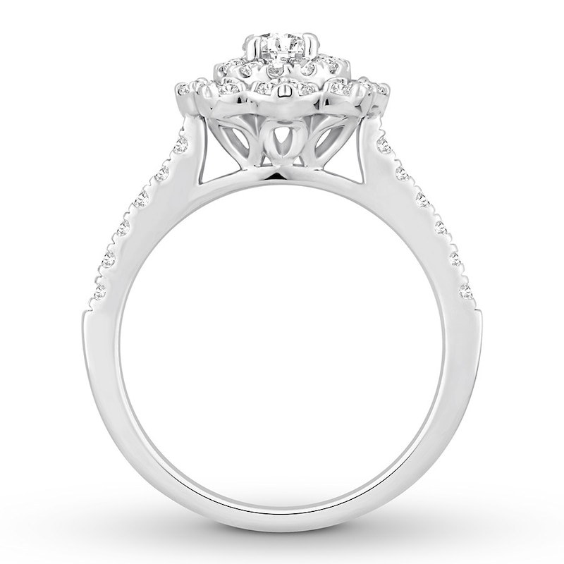 Diamond Engagement Ring 5/8 ct tw Round-cut 14K White Gold