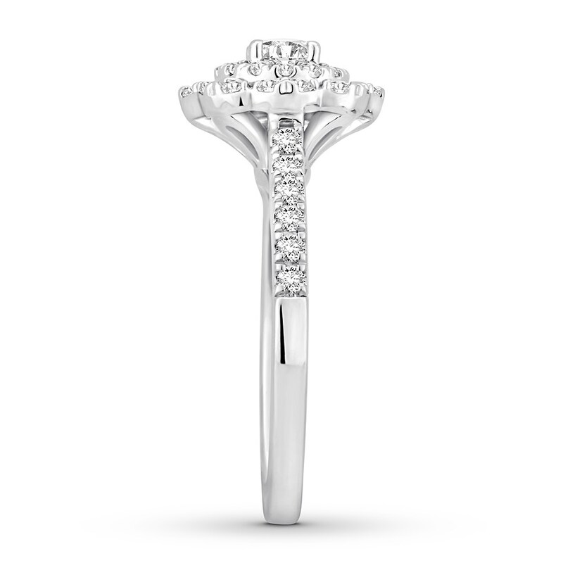 Diamond Engagement Ring 5/8 ct tw Round-cut 14K White Gold
