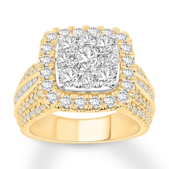 Now + Forever Diamond Engagement Ring 2-1/2 ct tw Round-cut 10K Two-Tone Gold