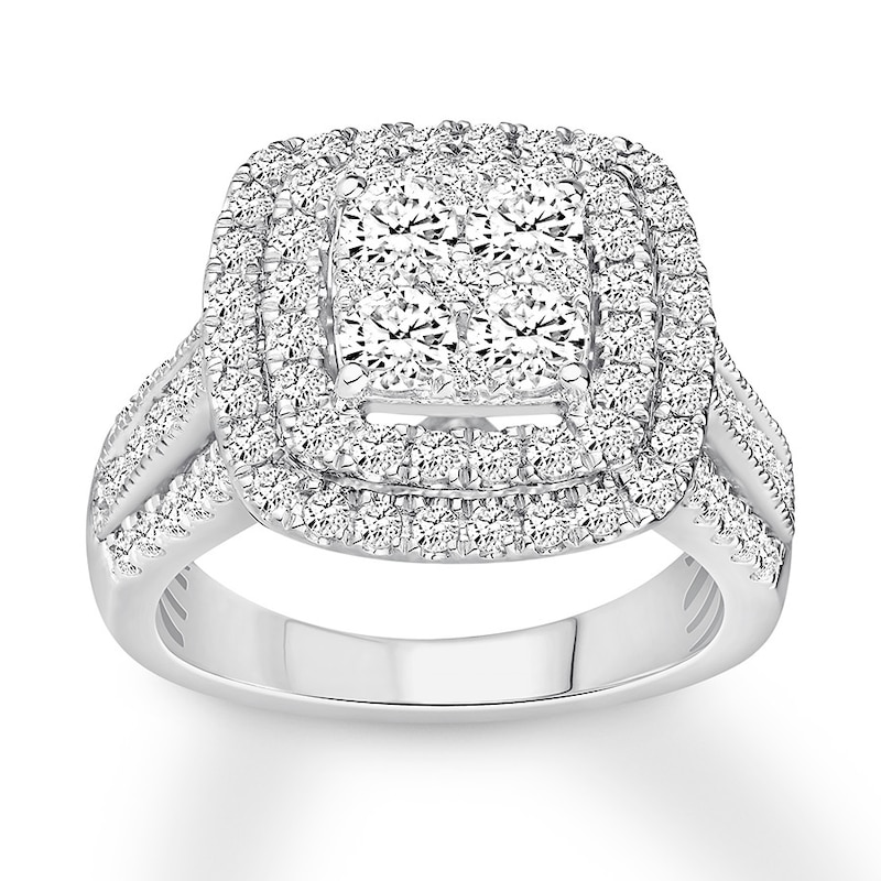 Diamond Engagement Ring 2 ct tw Round-cut 10K White Gold | Kay