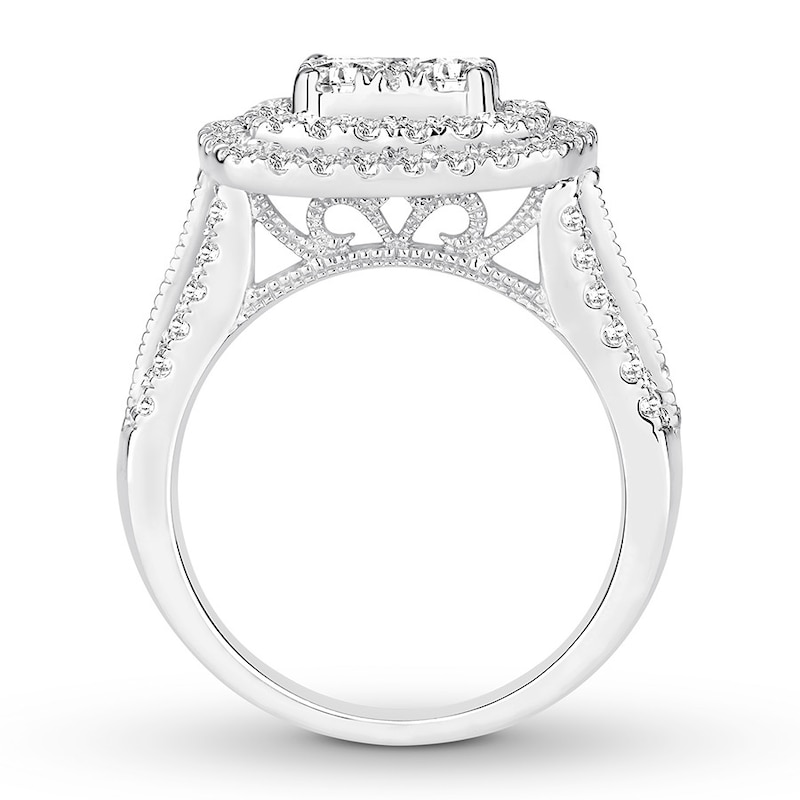 Diamond Engagement Ring 2 ct tw Round-cut 10K White Gold