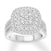 Diamond Engagement Ring 1-1/2 ct tw Round-cut 10K White Gold