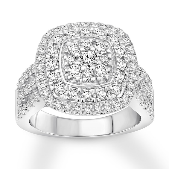 Diamond Engagement Ring 1-1/2 ct tw Round-cut 10K White Gold | Kay