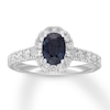 Thumbnail Image 0 of Neil Lane Oval-cut Sapphire Engagement Ring 7/8 ct tw Diamonds 14K Gold
