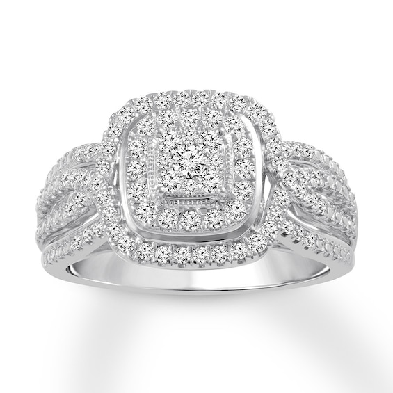 Now + Forever Diamond Engagement Ring 1/2 ct tw Round-cut 10K White Gold