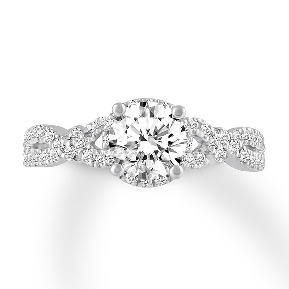 Tolkowsky Diamond Engagement Ring 11/2 ct tw 14K White Gold Kay