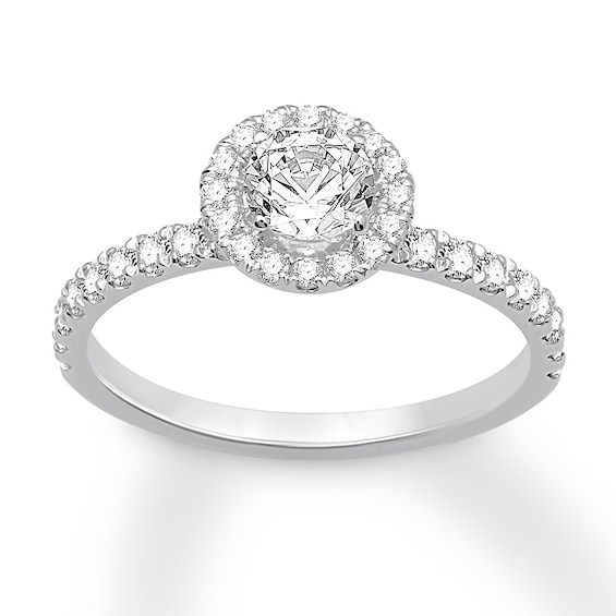 Diamond Engagement Ring 1 ct tw Round-cut 14K White Gold