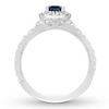 Thumbnail Image 1 of Neil Lane Emerald-cut Sapphire Engagement Ring 1 ct tw Diamonds 14K Gold