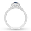 Thumbnail Image 2 of Neil Lane Emerald-cut Sapphire Engagement Ring 1 ct tw Diamonds 14K Gold