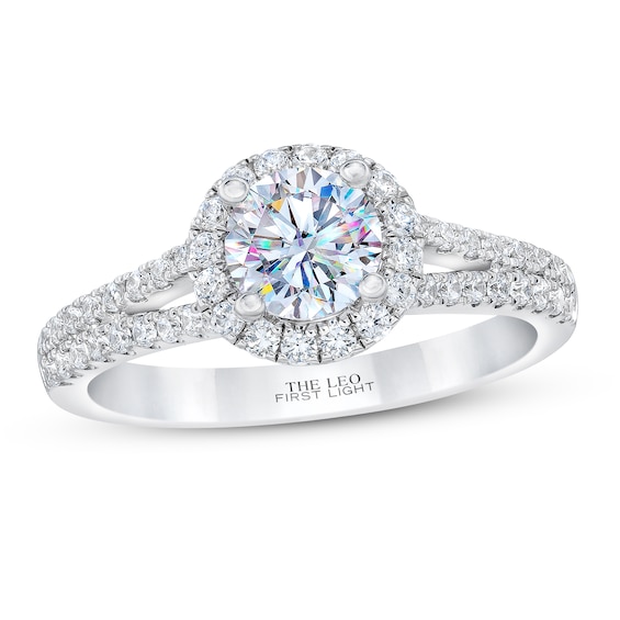 THE LEO First Light Diamond Engagement Ring 1 ct tw 14K White Gold