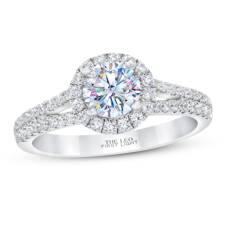 THE LEO First Light Diamond Engagement Ring 1 ct tw 14K White Gold