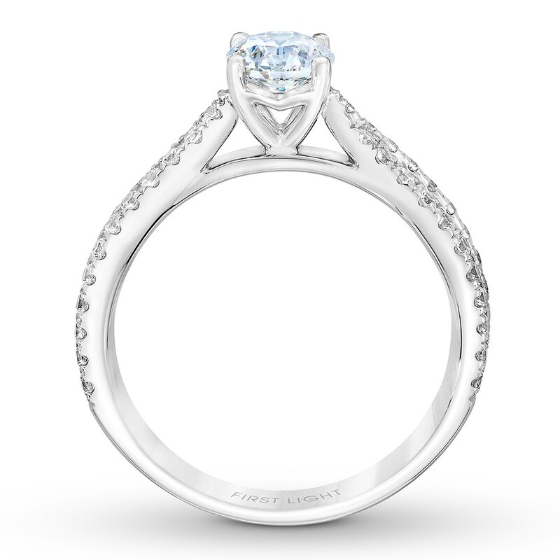 THE LEO First Light Diamond Engagement Ring 1-1/8 ct tw 14K White Gold