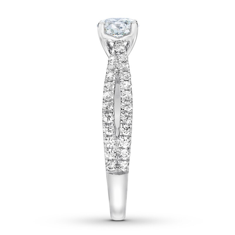 THE LEO First Light Diamond Engagement Ring 1-1/8 ct tw 14K White Gold