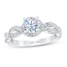 THE LEO First Light Diamond Engagement Ring 1-1/3 ct tw 14K White Gold