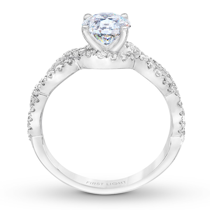 THE LEO First Light Diamond Engagement Ring 1-1/3 ct tw 14K White Gold