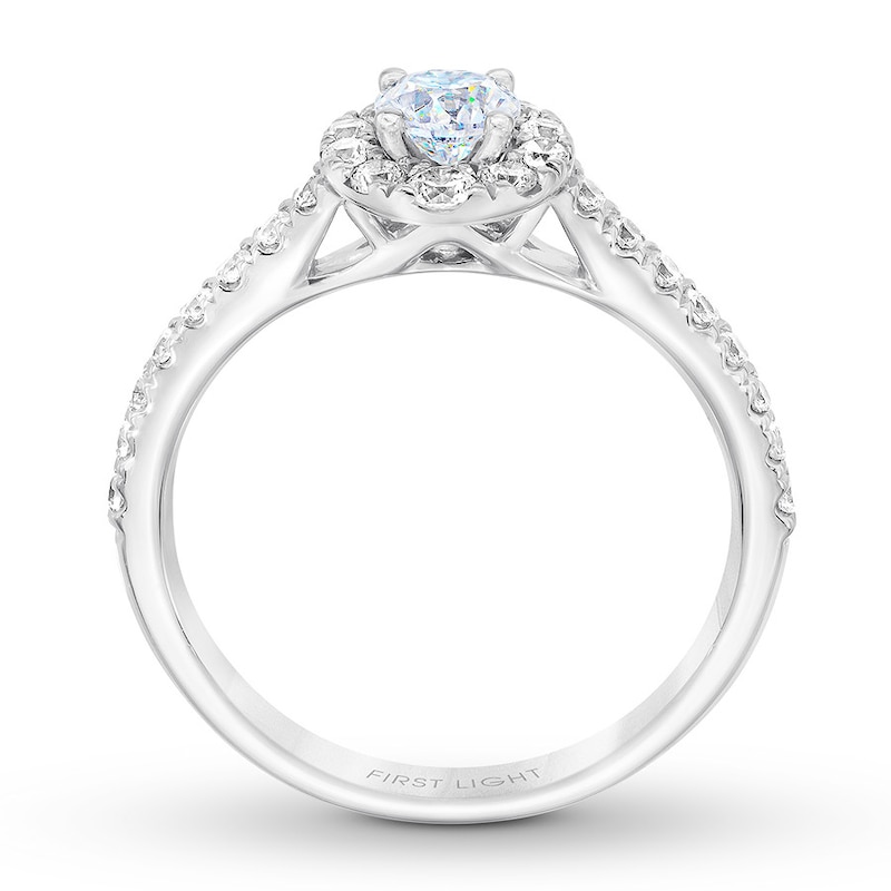 THE LEO First Light Diamond Engagement Ring 1-1/4 ct tw 14K White Gold