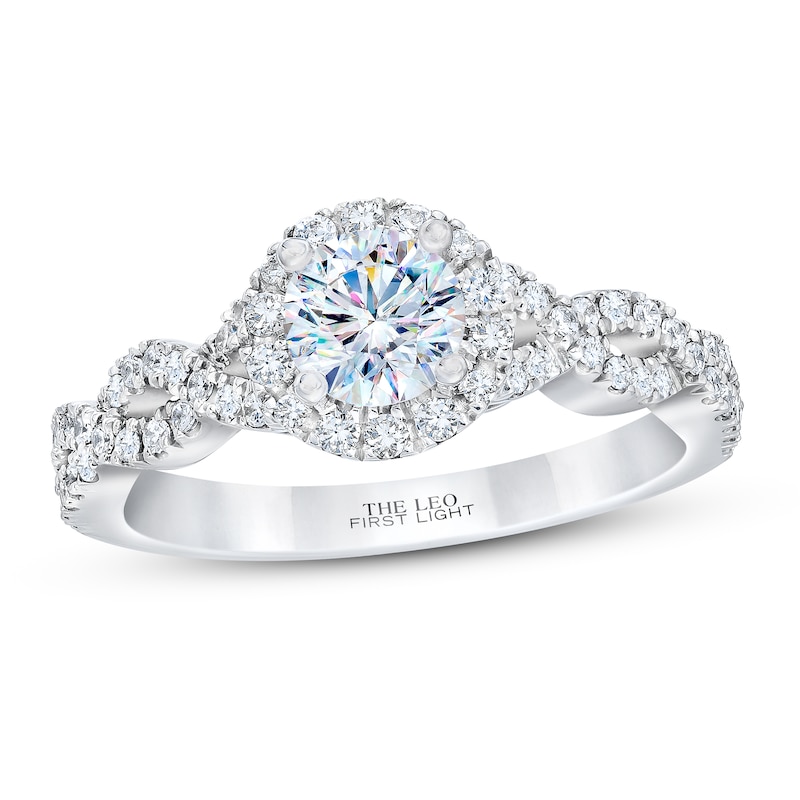 Main Image 1 of THE LEO First Light Diamond Engagement Ring 7/8 ct tw 14K White Gold
