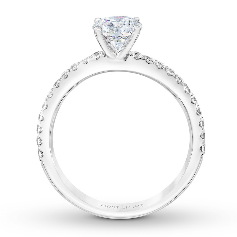 THE LEO First Light Diamond Engagement Ring 5/8 ct tw 14K White Gold
