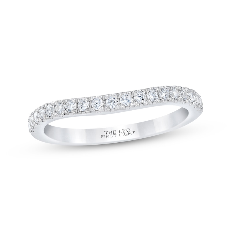 Main Image 1 of THE LEO First Light Diamond Wedding Band 1/4 ct tw 14K White Gold