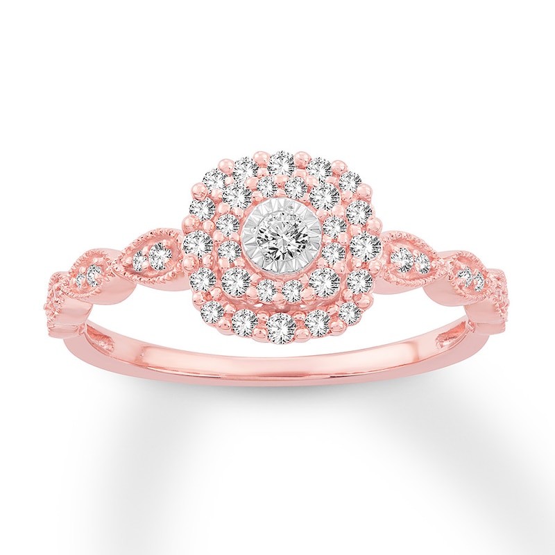 Main Image 1 of Now + Forever Diamond Engagement Ring 1/4 ct tw Round-cut 10K Rose Gold