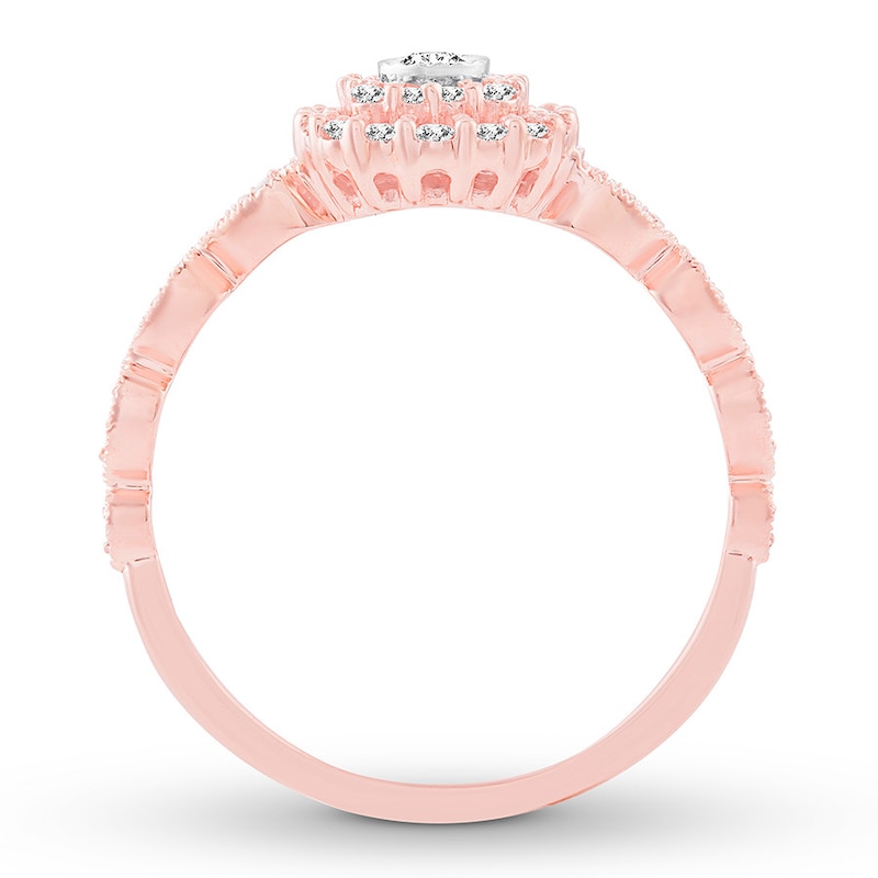 Main Image 2 of Now + Forever Diamond Engagement Ring 1/4 ct tw Round-cut 10K Rose Gold