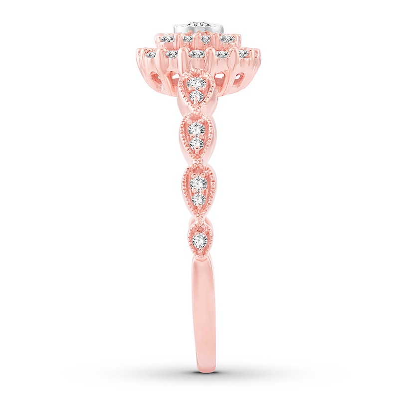 Main Image 3 of Now + Forever Diamond Engagement Ring 1/4 ct tw Round-cut 10K Rose Gold