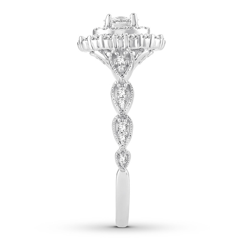 Main Image 3 of Now + Forever Diamond Engagement Ring 1/2 ct tw Oval & Round-cut 14K White Gold