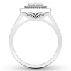 Thumbnail Image 1 of Diamond Heart Engagement Ring 1/2 ct tw Round 10K White Gold