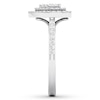 Thumbnail Image 3 of Now + Forever Diamond Heart Engagement Ring 1/2 ct tw Round 10K White Gold