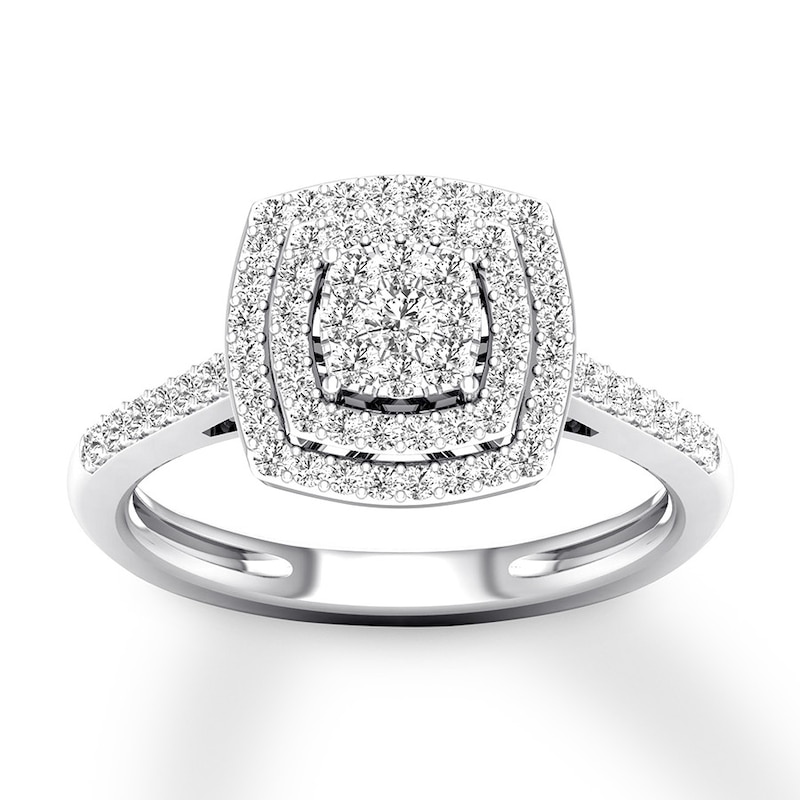 Main Image 1 of Now + Forever Diamond Engagement Ring 1/2 ct tw Round-cut 10K White Gold