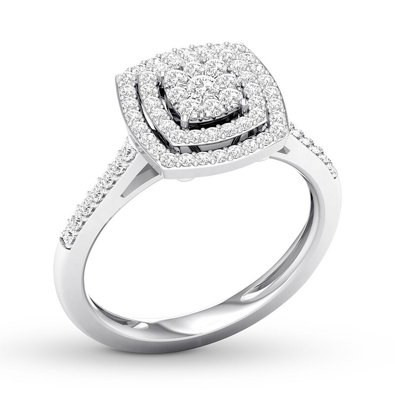 Main Image 4 of Now + Forever Diamond Engagement Ring 1/2 ct tw Round-cut 10K White Gold