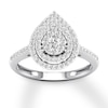 Thumbnail Image 0 of Diamond Engagement Ring 1/2 ct tw Round-cut 10K White Gold