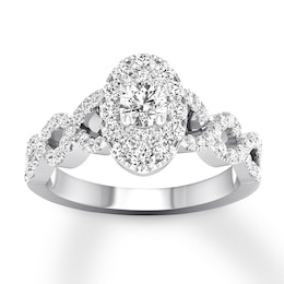 Now + Forever Diamond Engagement Ring 3/4 ct tw Round-cut 14K White Gold