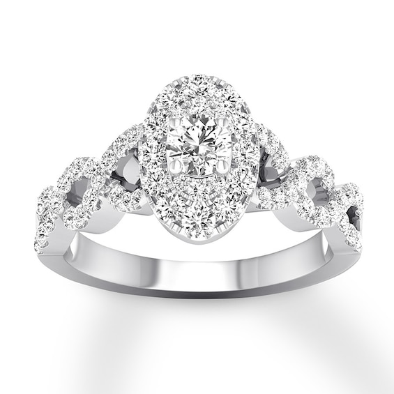 Now + Forever Diamond Engagement Ring 3/4 ct tw Round-cut 14K White Gold