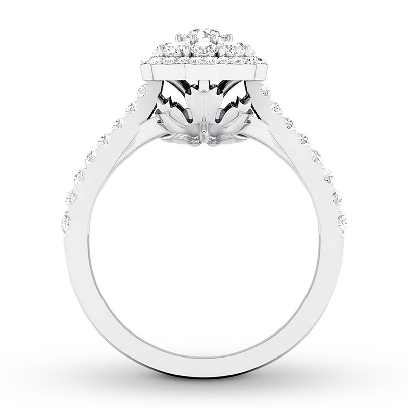 Diamond Engagement Ring 3/4 ct tw Round-cut 14K White Gold
