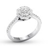 Diamond Engagement Ring 3/4 ct tw Round-cut 14K White Gold