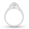 Thumbnail Image 1 of Diamond Engagement Ring 1/4 ct tw Round & Princess 10K White Gold