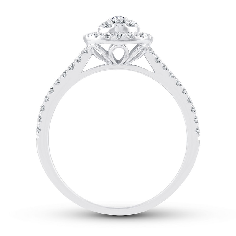 Diamond Engagement ring 1/2 ct tw Round-cut 10K White Gold | Kay
