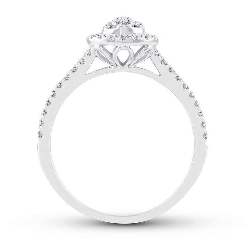 Main Image 2 of Now + Forever Diamond Engagement ring 1/2 ct tw Round-cut 10K White Gold