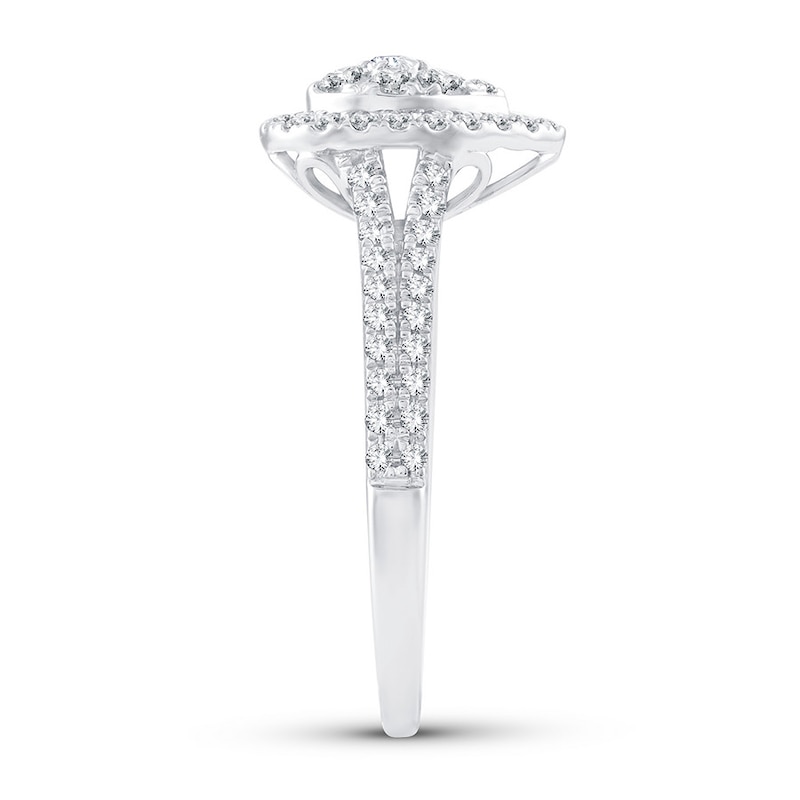 Main Image 3 of Now + Forever Diamond Engagement ring 1/2 ct tw Round-cut 10K White Gold