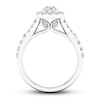 Thumbnail Image 1 of Certified Diamond Engagement Ring 1-1/5 ct tw 14K White Gold