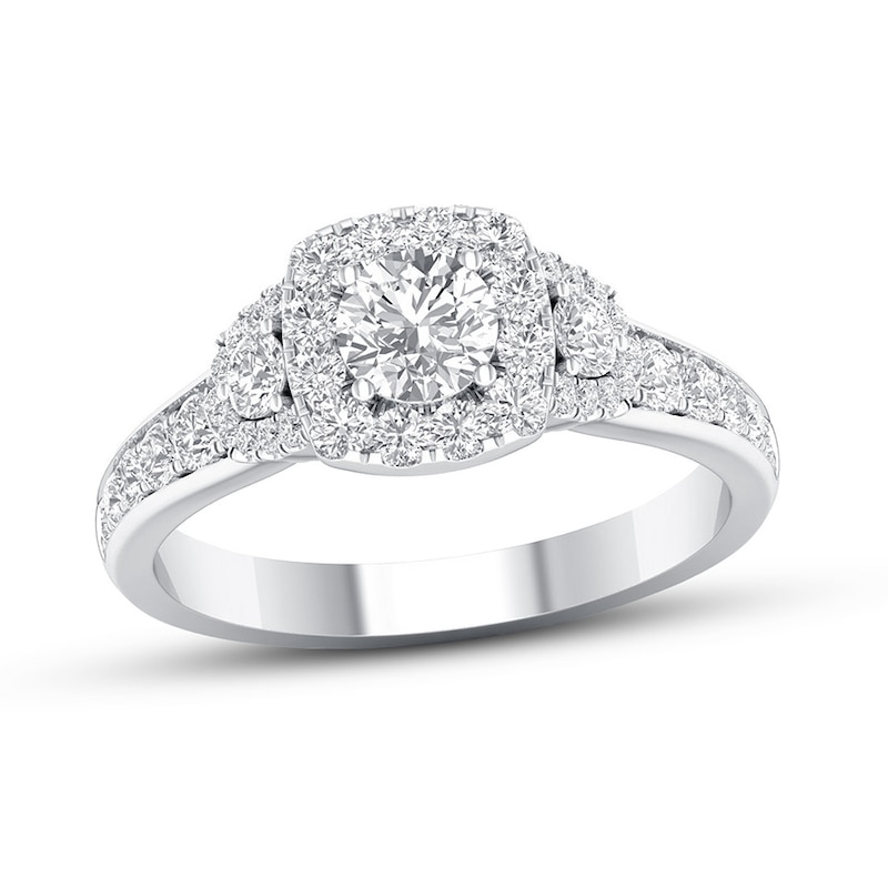 Main Image 1 of Now + Forever Certified Diamond Engagement Ring 1 ct tw Round 14K White Gold