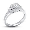 Thumbnail Image 3 of Certified Diamond Engagement Ring 1 ct tw Round 14K White Gold