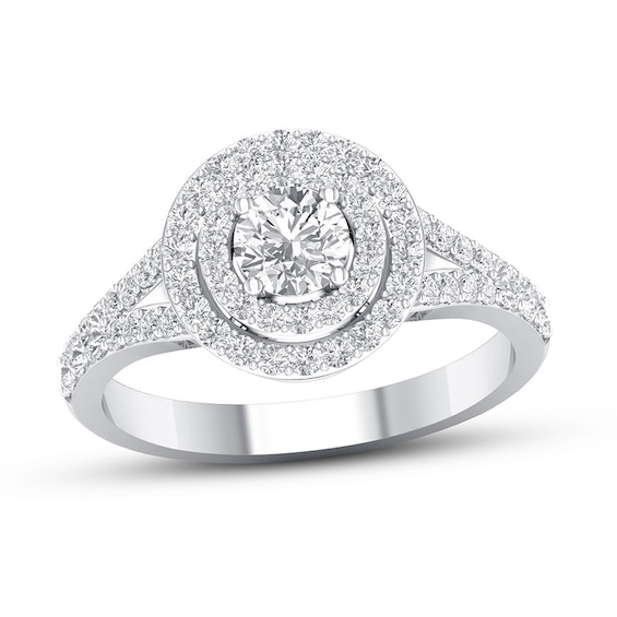 Now + Forever Certified Diamond Engagement Ring 3/4 ct tw 14K White Gold