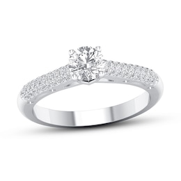 Now + Forever Certified Diamond Engagement Ring 3/4 ct tw 14K White Gold