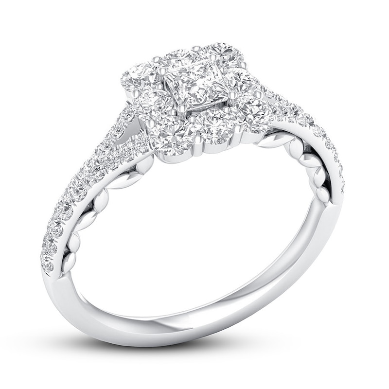 Certified Diamond Engagement Ring 1 ct tw 14K White Gold