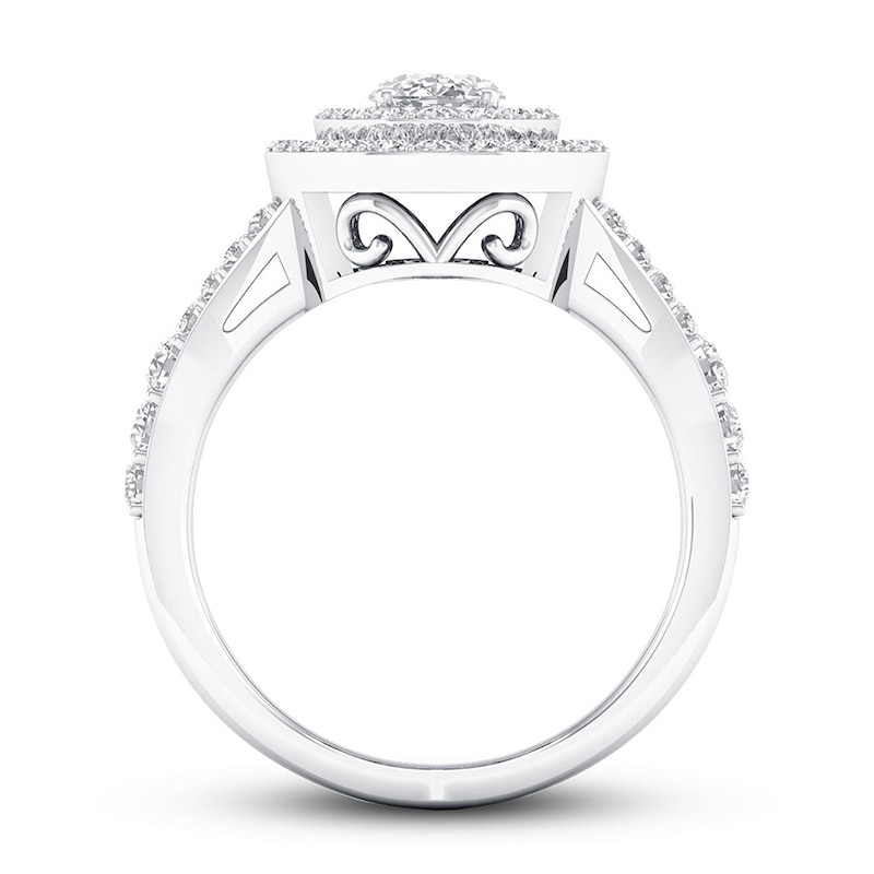 Certified Diamond Engagement Ring 3/4 ct tw 14K White Gold