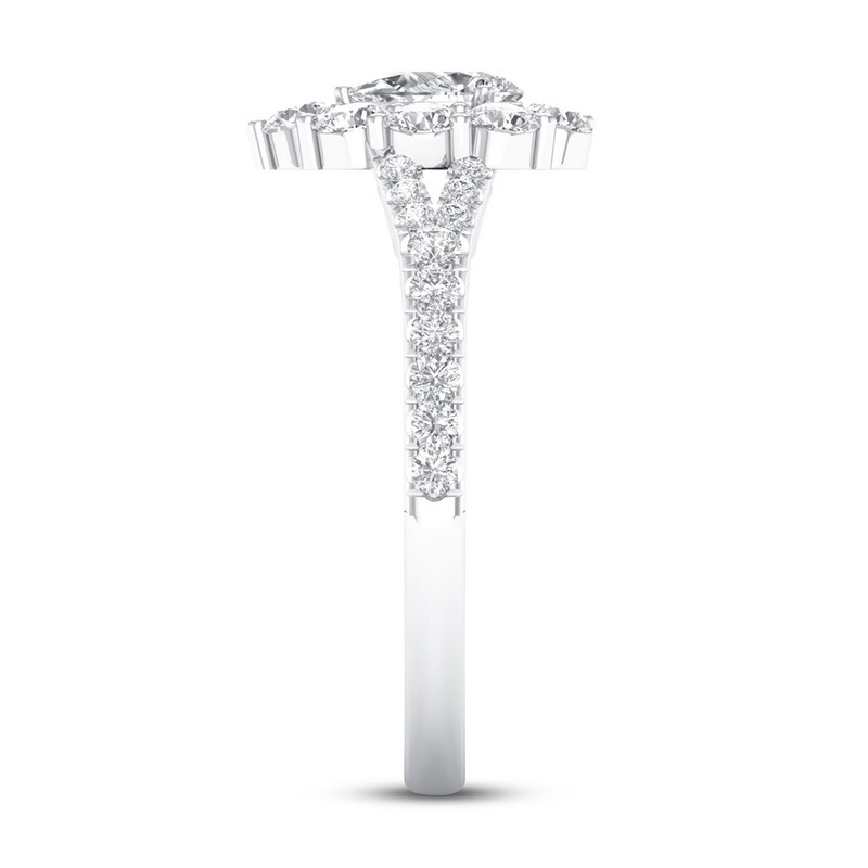 Certified Diamond Engagement Ring 1-1/8 ct tw 14K White Gold