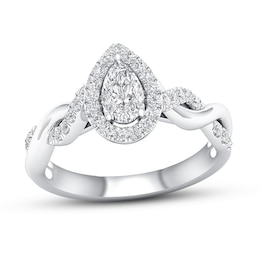 Now + Forever Certified Diamond Engagement Ring 3/4 ct tw 14K White Gold